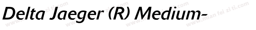 Delta Jaeger (R) Medium字体转换